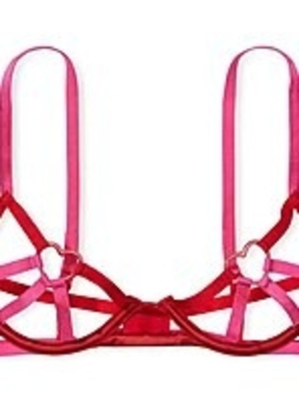 Victoria's Secret Hot Pink & Fuchsia Strappy Cage Bra